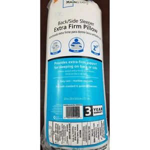 Mainstays Back and Side Sleeper Extra Firm Pillow